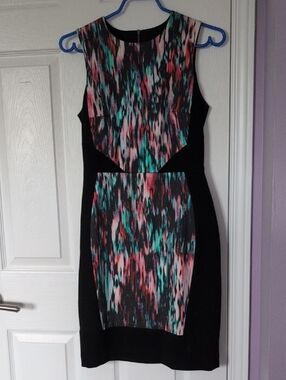 NWT s.4 Judith & Charles Sleeveless Sheath Dress in Black with Accents
